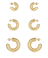 Golden Trio Hoop Set